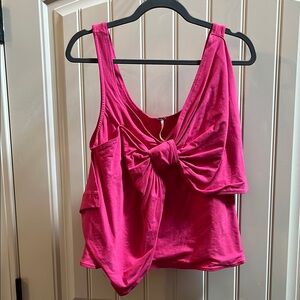 NWT Free People Pink Bow Detail Women's Top